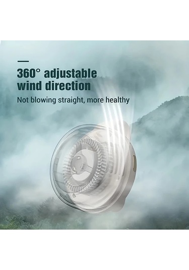 Xuweiwei Taşınabilir Mini Fan Yeşil 3 Hız Ayarı Usb Şarj Uzun Süreli Güç Hafif Döner Tasarım Açık Hava Maceraları İçin