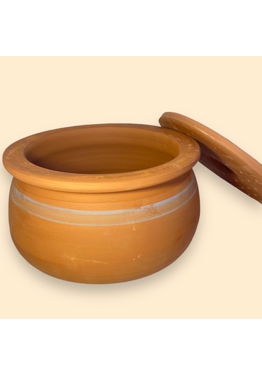 Doğal Toprak Yoğurt Mayalama Güveci Kapaklı 3,5l 25 Cm