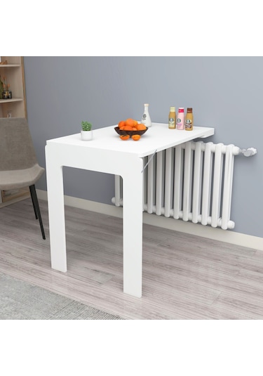 Petek Üstü Oval Köşeli Mdf Oval Köşeli Çerçeveli Masa Beyaz