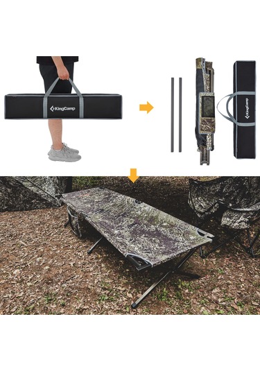 Kingcamp Pine Xl Katlanır Kampet Portatif Kamp Yatağı Camo Çok Renkli