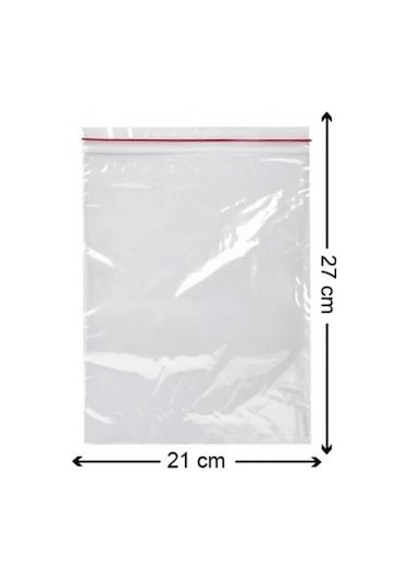 Kilitli Naylon Poşet Kilitli Naylon Torba 21X27 Cm 100 Adet