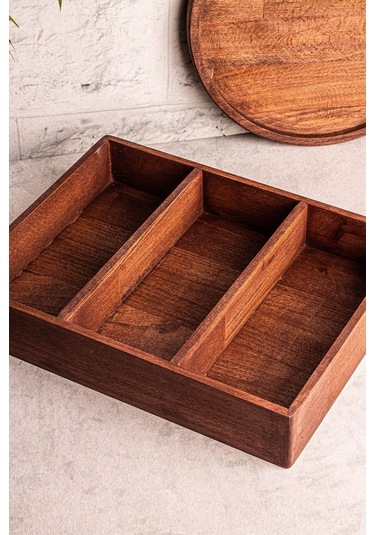 Snippy Holdy Küçük - Çekmece İçi Kaşıklık Kepçelik Düzenleyici 3 Bölmeli Çekmecelik Ahşap