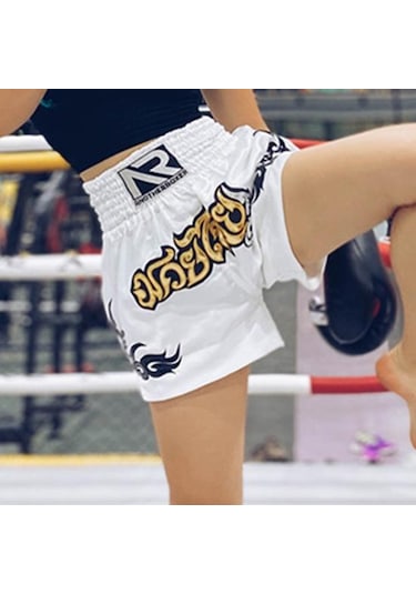 Kırmızı Jiantengxujm Boks Şort Anti-sürtünme Yüksek Esneklik Nefes Muay Thai Kordon Tasarım Kickboks Şort Erkekler İçin Kırmızı