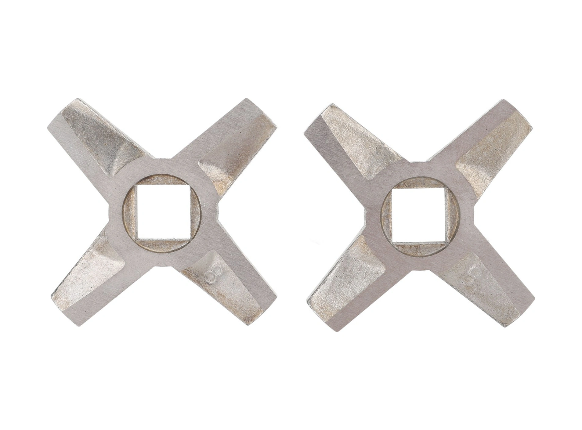 Geeroyoo Stainless Steel Et Mincerı Bıçakları - 2 Adet, 5.5x5.5cm, Çok Marka Uyumlu, Hızlı Kesim, Kolay Temizleme, Dayanıklı Aksesuar Diğer