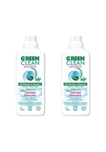 U Green Clean Green Clean Sensitive Bitkisel Çamaşır Deterjanı 1000 Ml X2 Adet