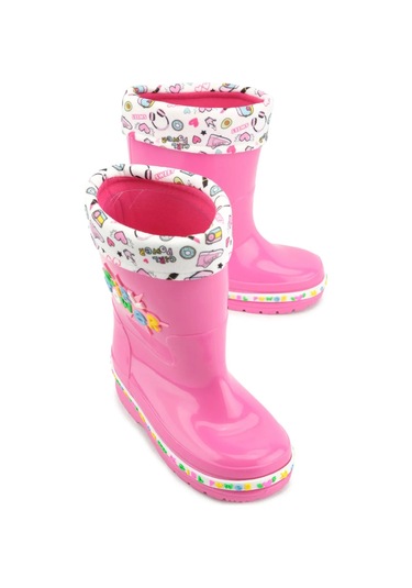 Gezer 00678 Kız Çocuk Termal Astarlı Su Yağmur Geçirmez Çizme Fuşya