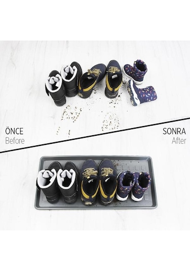 Decobella Çok Amaçlı Ayakkabı Tepsisi Gri