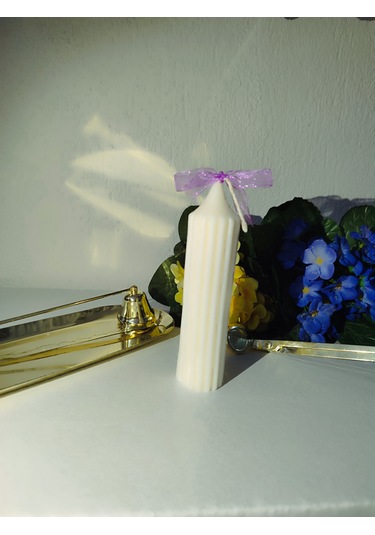 Tırtıklı Sütun Şamdan Mum