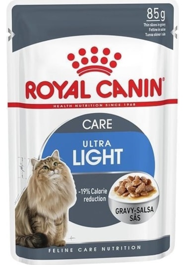 ​Royal Canin Ultra Light Gravy Düşük Kalorili Pouch Yetişkin Kedi Maması 12 x 85 G