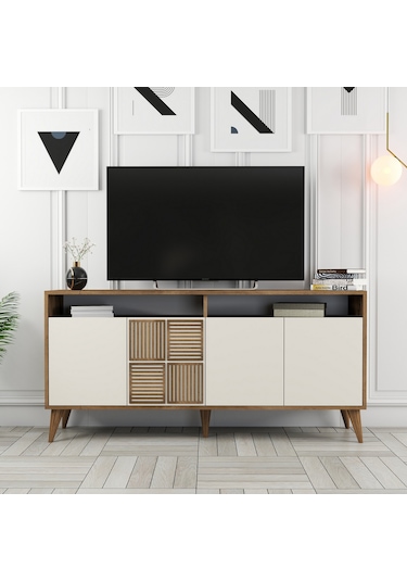 Milan 160cm Konsol - Ceviz / Krem