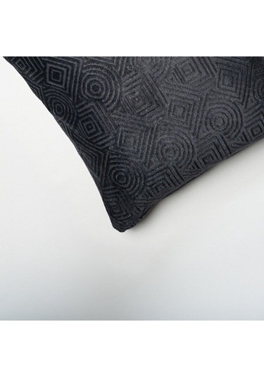 Sezyon Mira Desenli 50 50 Kömür Grisi Kırlent Kılıfı Kömür Grisi