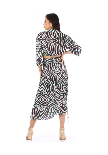 Modatalika Kadın Zebra Desenli İkili Takım 001