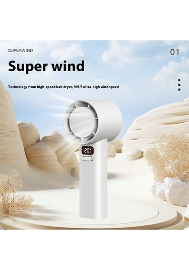 Serene Space 120 Hızlı El Tipi Fanyüksek Hızlı Taşınabilir El Tipi Turbo Fan 5456 Beyaz