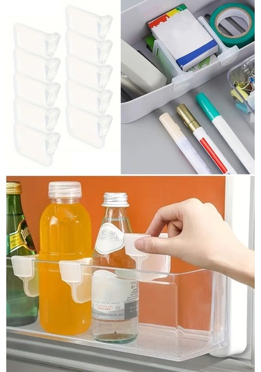 River World Buzdolabı Yan Kapı Bölmeleri İçin Şeffaf 10'lu Bölme Düzenleyici Şeffaf