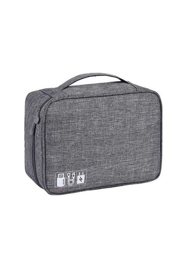 Willowhaven 24.5x18.5x10cm Büyük Boy Dijital Çantası Rh917 Polyester Bölmeli Serbest Ayarlanabilir Seyahat Ev İçin Gri Renk