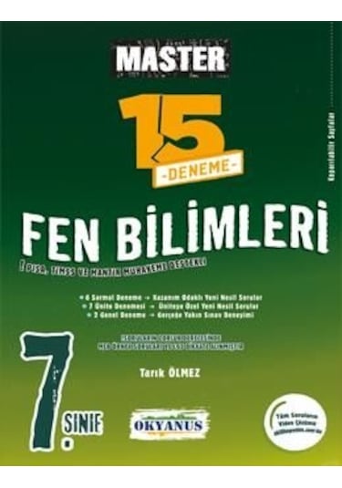 Okyanus 7.Sınıf Master Fen Bilimleri 15 Deneme