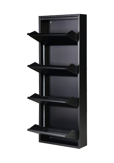 Kaser Metal Metal Ayakkabılık Siyah 4'Lü Siyah