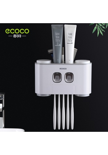 Duvara Monte Otomatik Diş Macunu Sıkacağı Dispenseri, Mavi,