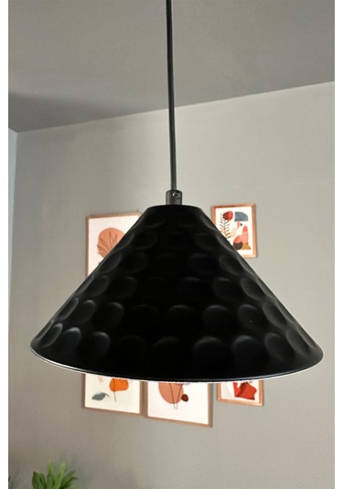 Rumy Siyah Tekli Avize Retro Sarkıt Ofis Showroom Salon Mutfak Avizeleri Siyah