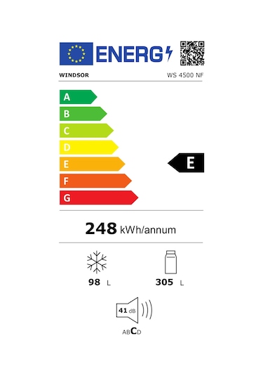 Windsor WS 4500 NF 402 LT No-Frost Çift Kapılı Buzdolabı