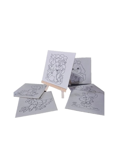 Bafix Mini Tuval Boyama Seti 6 Lı 15x15 Örnekli