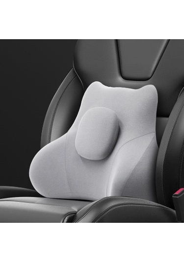 Suntek Bel Destek Yastığı Seyahat Koltuğu Oyun Için Yumuşak Açık Gri