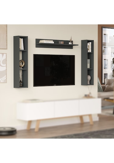 Robin Home Marlon Duvar Rafı Seti Antrasit