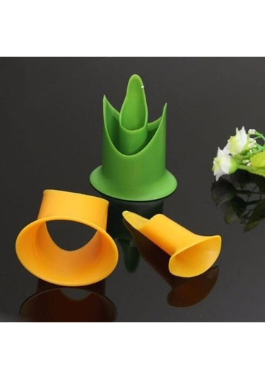 2 Adet/takım Yaratıcı Biber Tart Dilimleme Biber Tohumlu Sökücü Cihazı Mavi