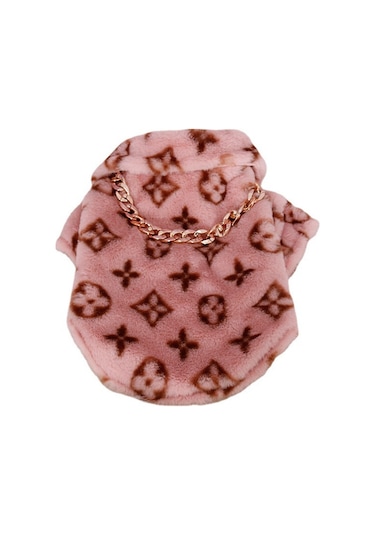 Geeksen Kışlık Kalın Pet Montu - Pomeranian, Chihuahua, Teddy İçin Isıtıcı Kıyafet, Beyaz, Beden L