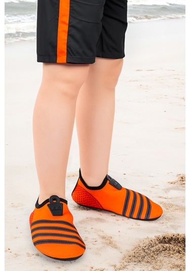 Kiko Kids Enigma Havuz Plaj Erkek Çocuk Deniz Ayakkabısı 7501 Turuncu - Siyah Turuncu - Siyah