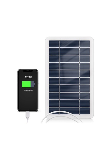 Suofeng 5v 2w Güneş Paneli, Micro Usb Arayüzlü Güneş Şarj Cihazı, 3m Kablolu Dıy Güneş Şarjörü 16x9.5cm