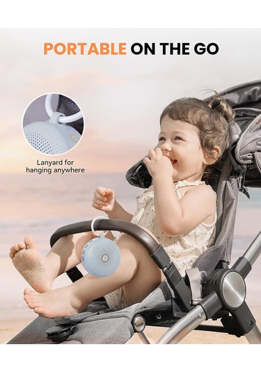 Dreamegg Beyaz Gürültü Makinesi - 21 Rahatlatıcı Ses - Açık Mavi