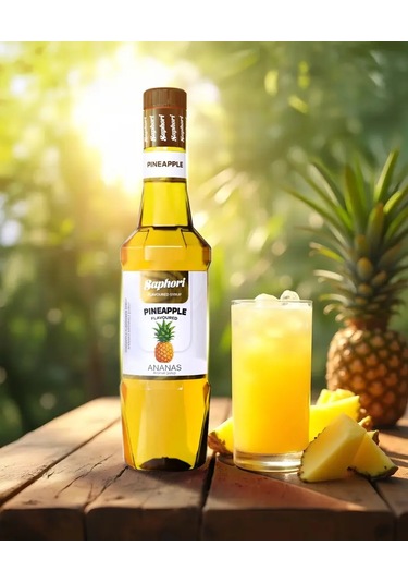 Saphori Ananas Aromalı Kokteyl Şurubu Ananas Şurubu 700 Ml