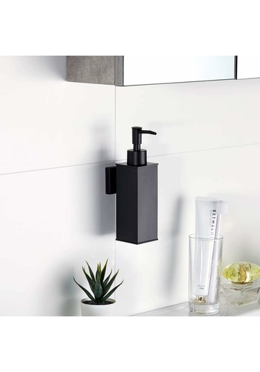 Geeksen Black Otomatik Duvara Monte Sabunluk - Banyo Aksesuarı Çok Renkli