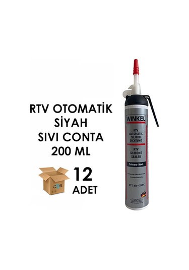 Winkel Otomatik Kartuş Rtv Sıvı Conta Siyah 200 ML 12 Adet
