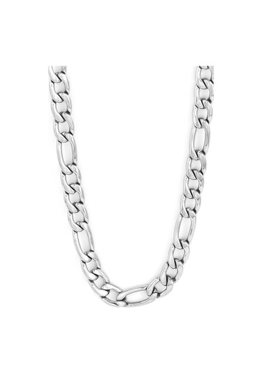 Figaro Erkek Paslanmaz Çelik Kolye Zincir Kalın 8Mm Eck19K (417464403) Beyaz