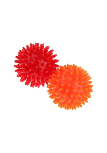 Suntek El Masaj Topu Vücut Dikenli Tetik Nokta Akupunktur Kırmızı - Turuncu