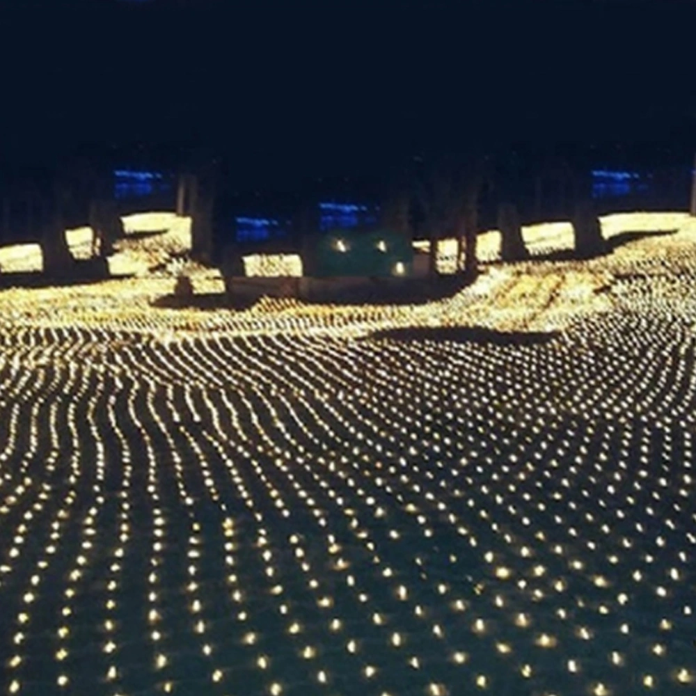 Hombey 1.5x1.5m Dış Mekan Su Geçirmez Işık Zinciri, Noel-düğün- Parti Dekorasyonu, 220v Avrupa Standartı, Sıcak Beyaz Yıldız Desenli Aydınlatma Diğer