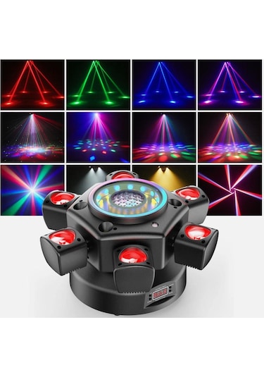 Dj Pro 6 Başlı Led Cree Bee Eyes-2 150 Watt Led Strobe Lazer Robot Işık