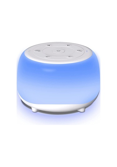 Neevoyu Bebek Uyku Uyandırıcı: 34 Sessizletici Ses, 7 Renkli Gece Lambası, 3 Seviye Zamanlayıcı, Usb Şarj Edilebilir Pil Beyaz Beyaz