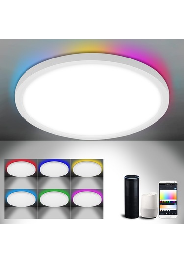 Neoglint Ac110-277v 24 W 12" Rgb+cct Led'ler Tavan Led Işığı Beyaz Beyaz