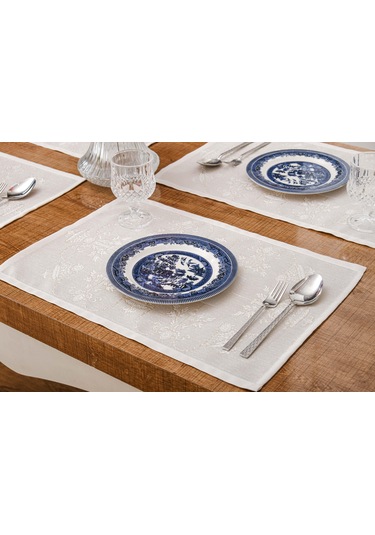 Finezza Ayda Jakar Polyester Kumaş Bej Amerikan Servis 34 x 46 cm Bej 4 Ad.-1388 Bej