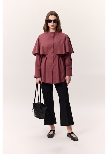 Pelerinli Tasarım Gömlek Gülkurusu Gülkurusu