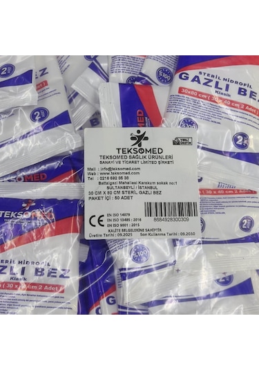 Teksomed 30x80 Steril Gazlı Bez 100 Adet