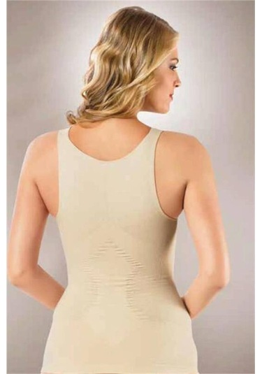 Bayan Geniş Askılı Korse Atlet Beyaz