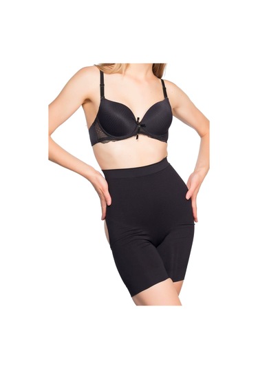 Pastimore Popo Açık Paçalı Siyah Korse Siyah