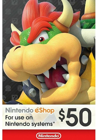 Nintendo Eshop Card 50 Usd Nintendo Gift Card 50 Usd