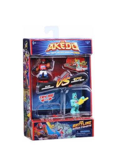 AKEDO S1 Slam Granderson Vs Shreddy Bear İkili Figür Paketi