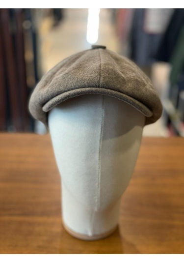 Peaky Blinders Tarz İngiliz Model Kaşe Kumaş Kasket Şapka Vizon