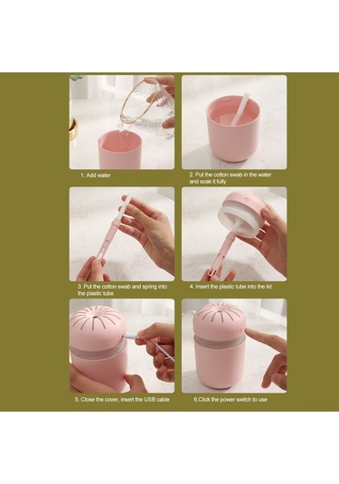 Kosona 300ml Sessiz Ofis Odası Nemlendirici - İki Modlu Sprey, Islaklık Sağlama, Led Gece Lambası Ve Kolay Dolum